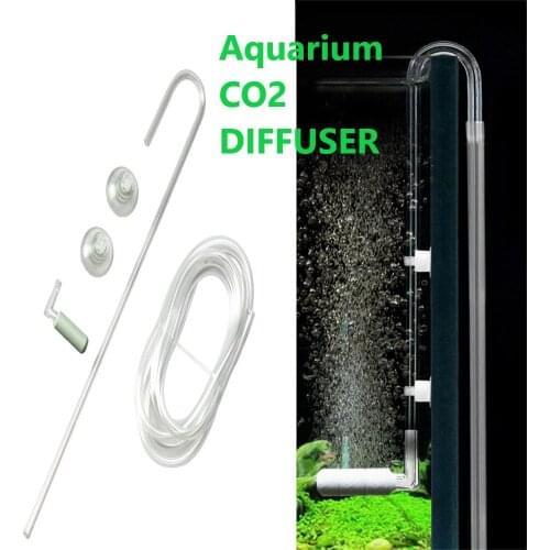 Aquarium CO2 Diffuser Arcylic 360 Degrees Tank Bubble Atomizer Reactor Solenoid Regulator