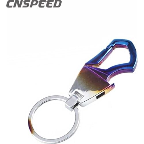 Aluminum Alloy KeyChain Burnt Blue Portable Practical Multi-functional Durable Ring Car Auto Styling Accessories