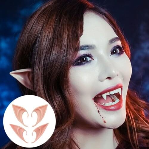 Halloween Elf Ears Avatar Goblin Monster Fake Ears Angel Elf Latex Ears Fairy Cosplay Costume Accessories Decor Kid