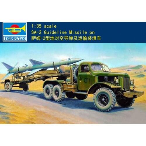 Trumpeter 00204 1/35 SAM-2 Guideline Missile on Transport trailer