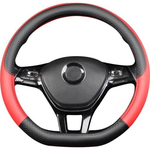 D Shape 38cm Car Steering Wheel Cover Non-slip PU Leather for POLO GOLF 7 Scirocco Suzuki Swift Nissan Rogue High Quality