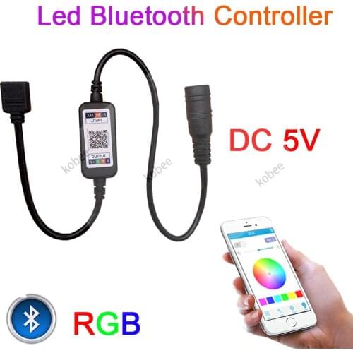DC 5V 12V Mini RGB Bluetooth Controller Music Controller 5V-24V 3X2A RGB Led controller For LED Strip Light 5630 5050 3528 2835