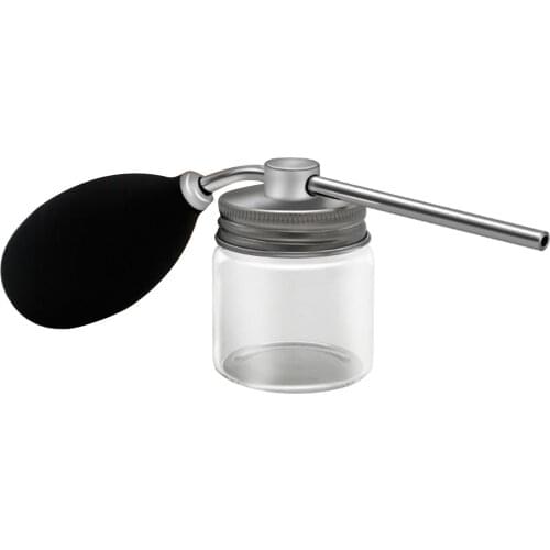 Barber Powder Spray Bottle, Empty Powder Blower, Refillable Hair Fiber Applicator Use for Dry Shampoo