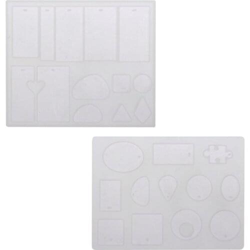 Crystal Epoxy Necklace Pendant Silicone Mold DIY Handmade Ornament Water Drop Square Ellipse Irregular Jewelry UV Resin Molds