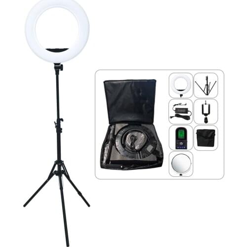 Yidoblo QS-480EII Photography Selfie Video Ring lamp 18" 480PCS LED Ring Light Bio-Color Remote Adjustable Ring Lamp Kit