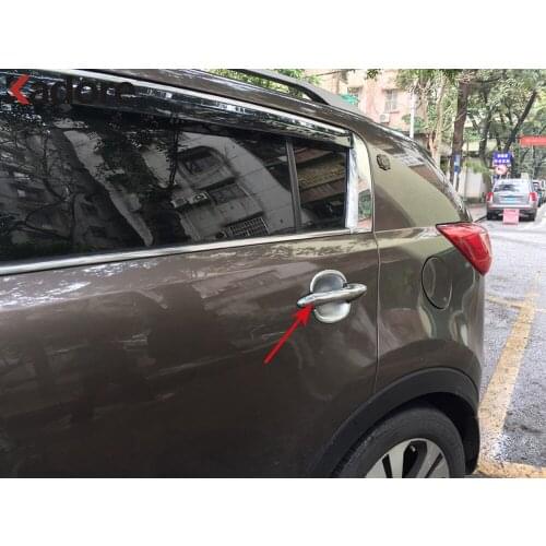 For KIA Sportage 2011 2012 2013 2014 2015 ABS Chrome Side Door Handle Cover Trim Moulding Cap Frame Covers Car Styling 8pcs