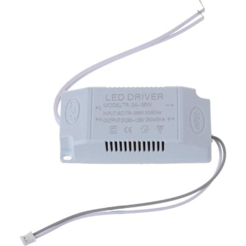OOTDTY 220V LED Constant Current Driver 24-36W Power Supply Output External For LED