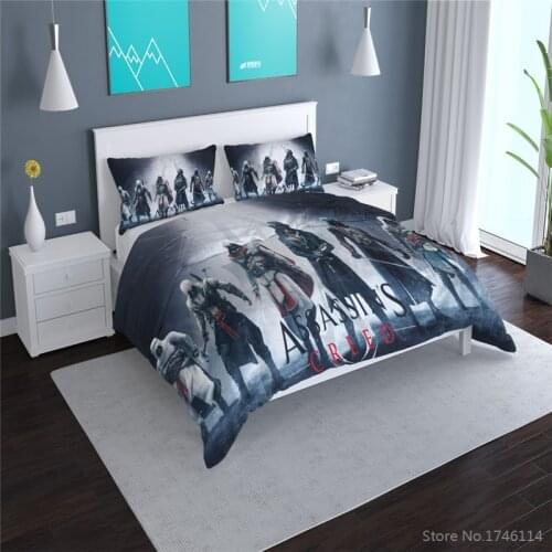 Assassins Creed 3D Printed Duvet Cover with Pillowcase Twin Full Queen King Size Bedding Set 2/3pcs Bed Linens Home Textile