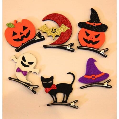 Happy Halloween Kids Gift Toys Party Decoration Cartoon Pumpkin Hairpin Headband Child Gifts Bat Cute Hat Creative Hairpin