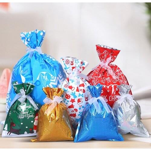 Christmas Baking Packaging Bags Christmas Santa Claus Snowman Snack Candy Bag Cookies Food Grade Plastic Storage Bag