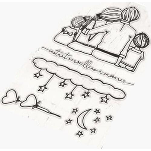 Family Transparent Clear Silicone Stamp/Seal for DIY scrapbooking/photo album Decorative clear stamp A0227