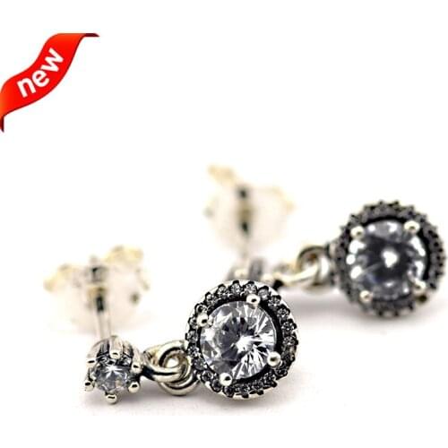 CKK 925 Sterling Silver Classic Elegance Stud Earrings For Women Original Jewelry Making Anniversary Gift