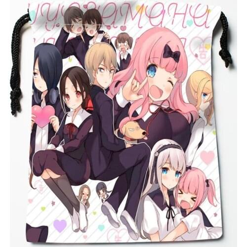 Anime Kaguya-Sama:Love Is War Drawstring Bags Custom Storage Printed Receive Bag Compression Type Bags Size 18x22cm 0303