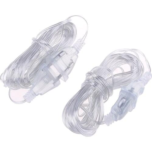 New EU/UK Plug Extender Wire Extension Cable EU/US Plug For LED String Light Christmas Wedding Party Home Decoration 5m