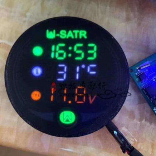 Electric Motorcycle Universal (9-150V) Multi-function Table Time Temperature Humidity Electric Quantity Touch Adjustment Wide Vo