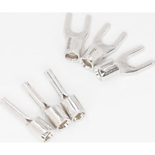 VIBORG High Quality VP201R+VP202R Pure Copper Rhodium plated High-end Power Connector for Y Lug terminal 3spade+3banana