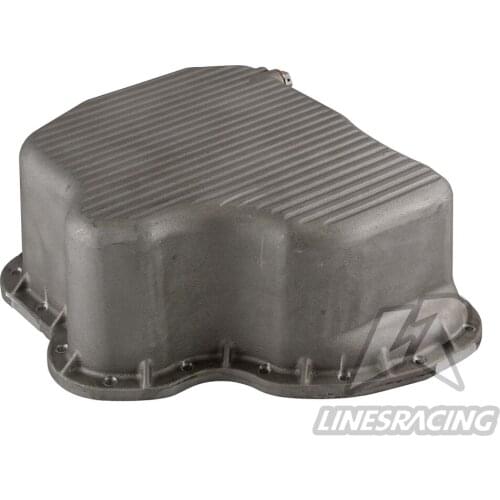 High Capacity Cast Aluminum Oil Pan fit for 2001-2010 6.6L LB7 LLY LBZ LMM Duramax Black/Silver