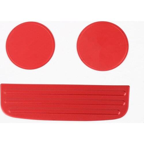 YAQUICKA 3Pcs/set Auto Car Armrest Cup Holder Mat Interior Pad For Ford Mustang 2015 2016 Car-styling Car-covers Aluminum Alloy