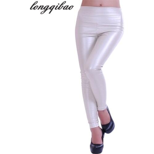 Women leggings faux leather high quality slim leggings plus size High elasticity sexy pants leggins leather boots leggings AL