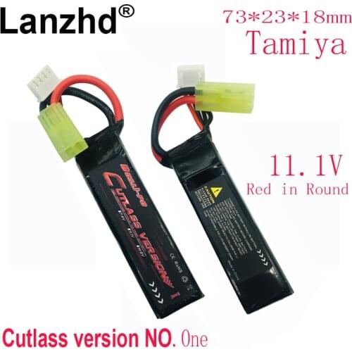 1-24PCS 11.1V 1000mAh Airsoft Stick Battery 25C LiPo Battery Pack with Mini Tamiya Connector for Airsoft Guns AK47