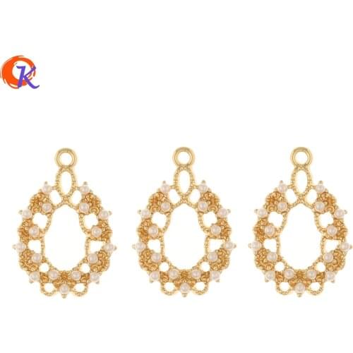 Cordial Design 100Pcs 15*21MM Jewelry Accessories/Earrings Making/Pendant/Imitation Pearl/DIY Charms/Hand Made/Earring Findings