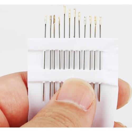 12pcs/set Blind Needles Tail Easy To Go Through From Side Hand Sewing Embroidery Tools DIY Needlework Hand Sewing Needles