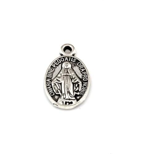 150Pcs Catholic Icon Religious Medal San Benito Alloy Charm Pendant Jewelry DIY 10x17.2mm A-385