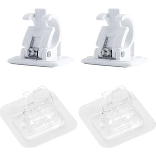 2 Adjustable Curtain Rod Brackets, Nail-free Rod Brackets, Self-adhesive Wall-mounted Hook Wall Brackets, Bathroom Accessories