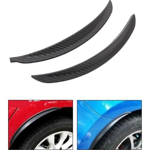 2pc 25cm SUV Truck Carbon Fiber Style Fender Flare Wheel Lip Body Decor Kit Trim for car accessories