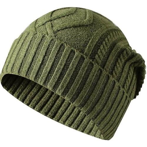 2020 Knitting Beanie Cap Warm Winter Ski Hat Blends Soft Warm Knitted Cap Men Women Hats