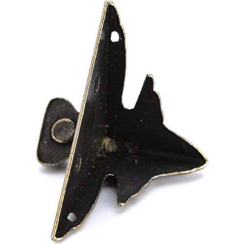 4PCS NAIERDI 40x30mm Antique Wood Box Feet Leg Corner Protector Triangle Rattan Carved Decorative Bracket For Furniture Hardware