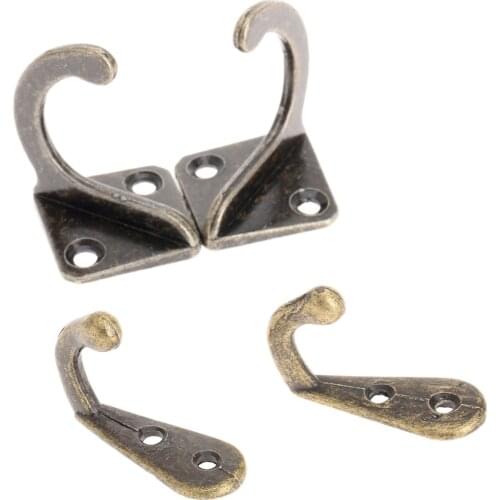 5pcs Wall Hook Wall Hat Coat Clothes Towel Robe Vintage Furniture fittings with screws
