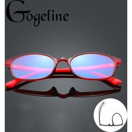 Anti blue Light Reading Glasses Women Men Super Light TR90 Frame Oval Eyeglasses Men Anti fatigue Hyperopia Presbyopic Eyewear