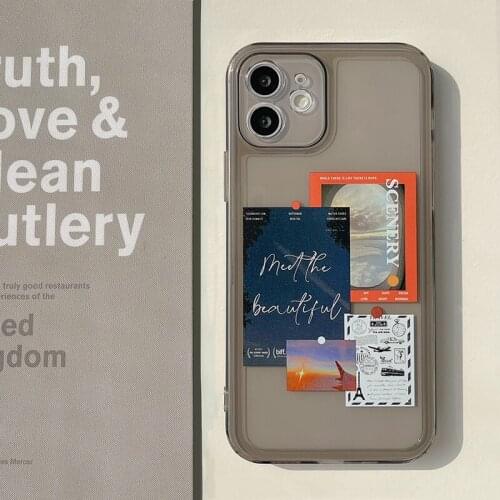 For iPhone 7 6 6S 8 Plus mobile phone case deluxe night sky label for iPhone 11 12 Pro X XR XS Max shockproof phone case