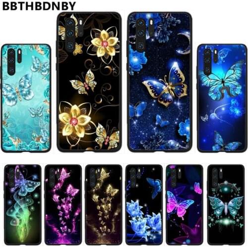 Fly color Butterfly Phone Case For Huawei P9 P10 P20 P30 Pro Lite smart Mate 10 Lite 20 Y5 Y6 Y7 2018 2019