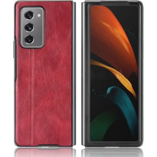 Funda Case for Samsung Galaxy Z Fold 2 Case Route Splicing PU Leather Shell Coque Fold Phone Case Cover Galaxy Z Fold 2 5G Capa