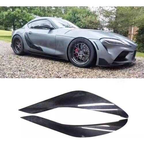 For Toyota 2019-2022 On Supra A90 Car-styling Carbon Fiber Door Garnish Side Trim Panel Fibre Drift Splitter Kit Glossy