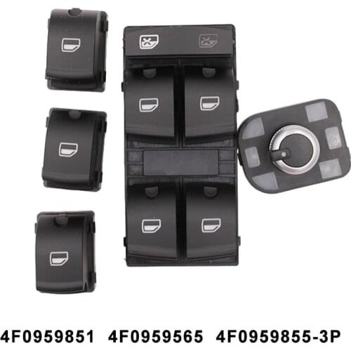 2PCS New 4F0959855 Power Window Control Switch For Audi A3 Sportback A6 A6 Avant Q7 2004-2015