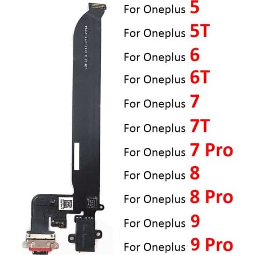 New For Oneplus 5 A5000 5T A5010 6 6T 7 7T 8 Pro USB Charging Port Board Flex Cable Connector with Earphone Audio Jack Port