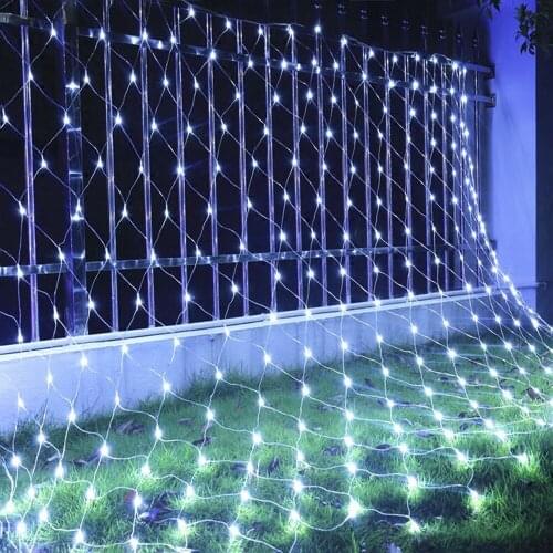 3x2M LED Net Mesh Fairy String Light Outdoor Christmas Fairy Light Wedding Party Holiday Light Window Curtain Garland Lights
