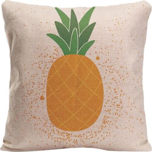 Cotton Linen Summer Bright Poster Exotic Fruit Throw Pillow Case Decorative Cushion Cover Pillowcase Customize Gift For Sofa