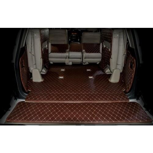 Good quality! Full set car trunk mats for Lexus LX 570 7 seats 2020 durable cargo liner mats boot carpets for LX570 2019-2007