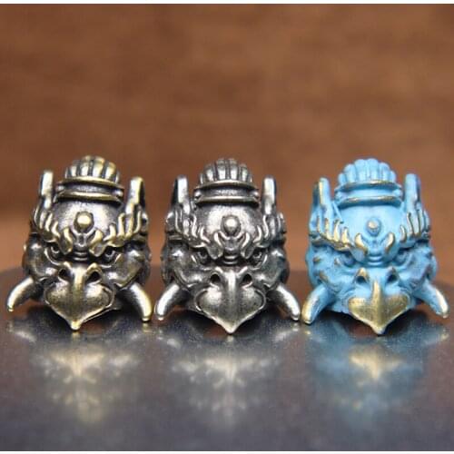 Indian Mythical Giant Bird Garuda God Figures Brass Knife Beads DIY EDC Outdoor Tool Paracord Woven Lanyard Pendants Accessories