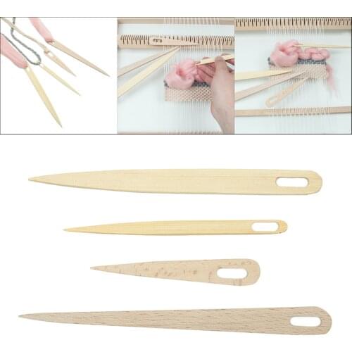 4Pcs Wood Weaving Crochet Craft Loom Stick Knitting DIY Tool