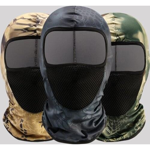 2021 Lycra Cap Army Men Head Cover Pythons Stripes Balaclava Sunproof Masks Camouflage Outdoor Tactics Riding Women Bandana