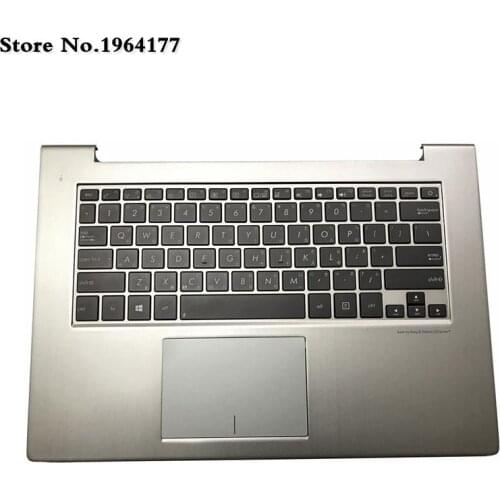 New CH laptop keyboard palmrest upper case for ASUS UX42VX UX42V UX42 UX42VS BX42VS BX42V silver color with touchpad backlit