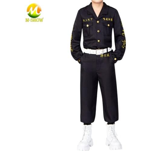 Anime Tokyo Revengers Hanagaki Takemichi Cosplay Costume Captain Takemichi Uniform Halloween Outfit for Kids Child and Adult Men