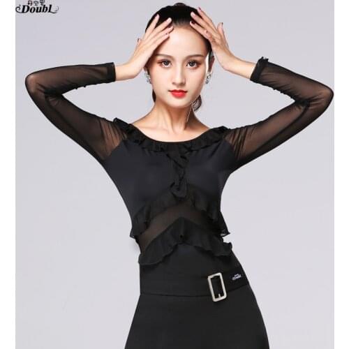 Latin dance costumse sexy latin dance tops for women latin dancing jacket National Standard Dance wear S-3XL