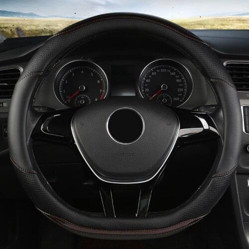 ZHOUSHENGLEE Microfiber Leather Car Steering Wheel Cover For Renaults Duster Megane 2 3 koleos Logan sandero Scenic 2