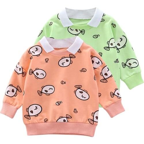 Hot Baby Shirt Long Sleeve T-shirt For Girls Toddler Kids Clothes Baby Girls Cartoon Print Autumn T shirts Casual Tops Tees